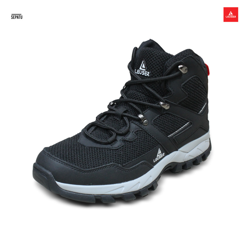 SEPATU LEUSER HIKING BLACK/LIGHT