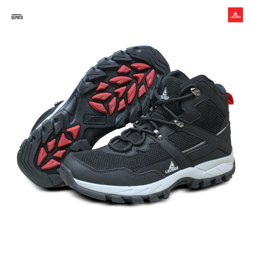 SEPATU LEUSER HIKING BLACK/LIGHT