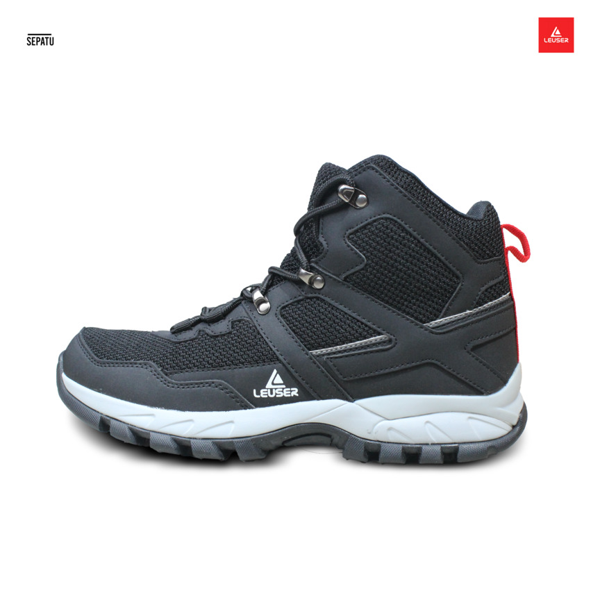 SEPATU LEUSER HIKING BLACK/LIGHT