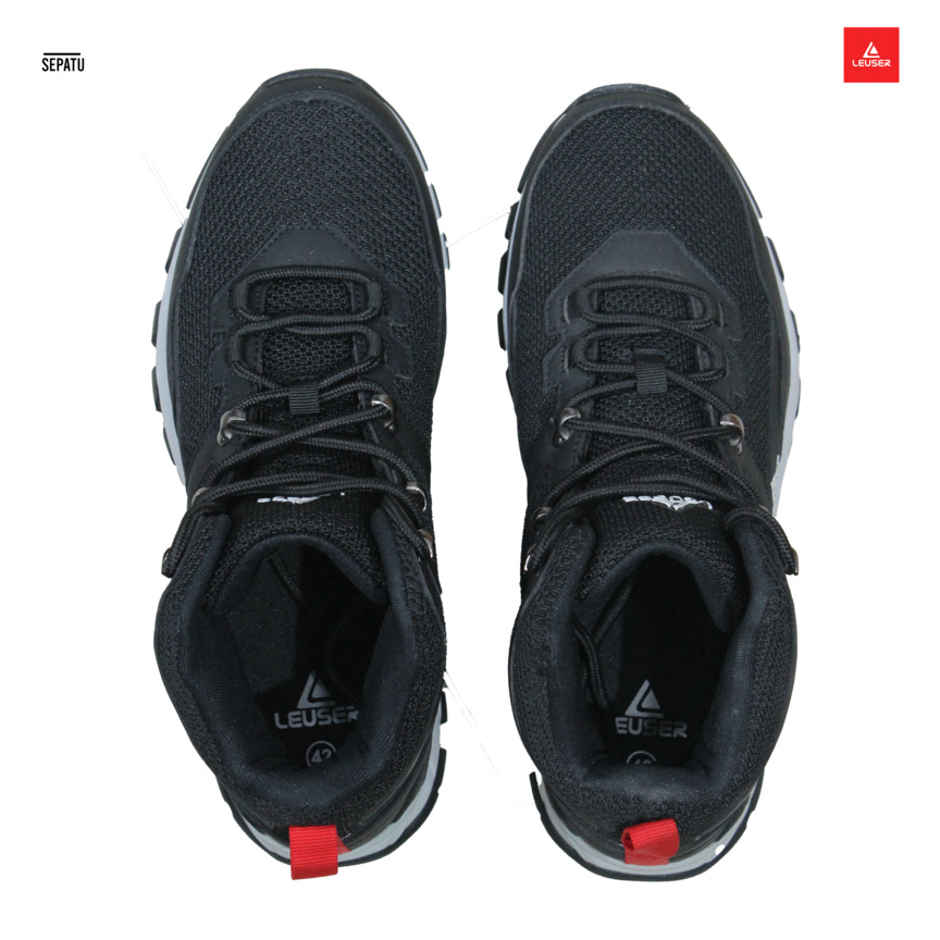 SEPATU LEUSER HIKING BLACK/LIGHT
