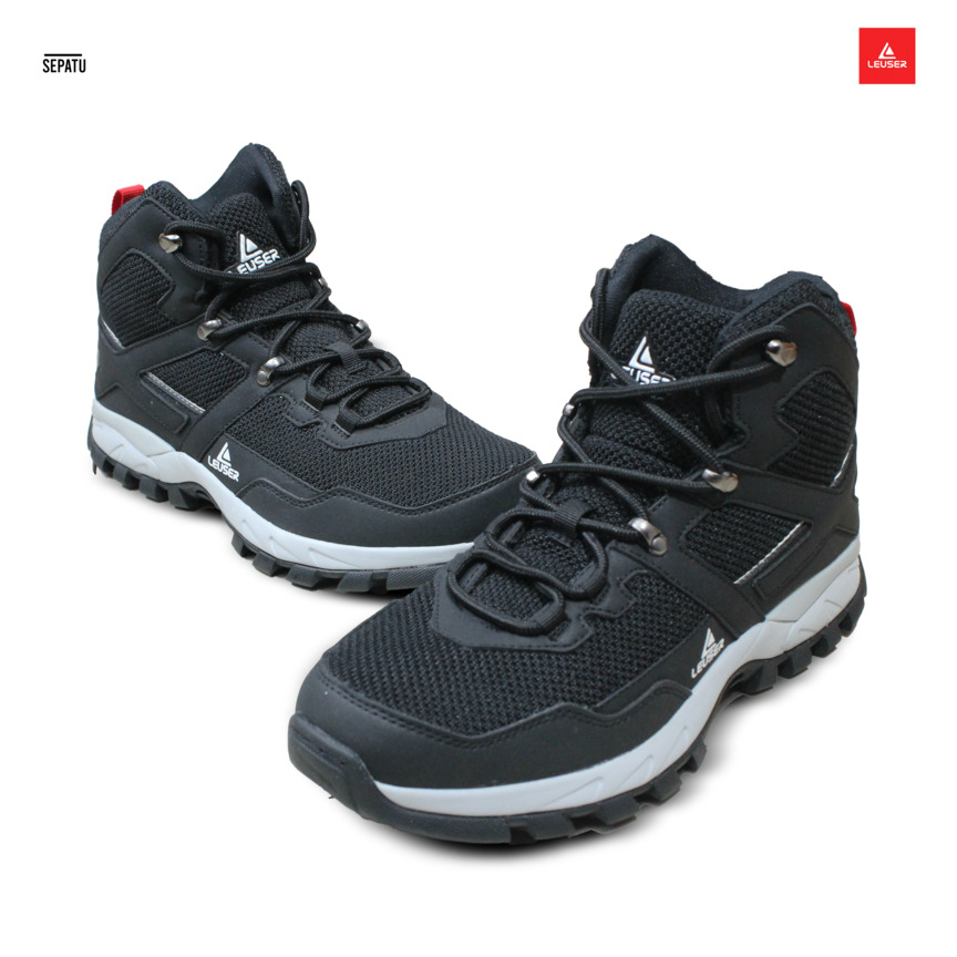 SEPATU LEUSER HIKING BLACK/LIGHT