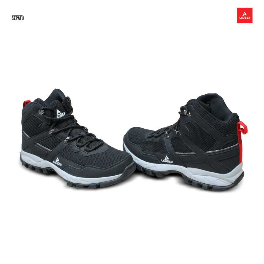 SEPATU LEUSER HIKING BLACK/LIGHT