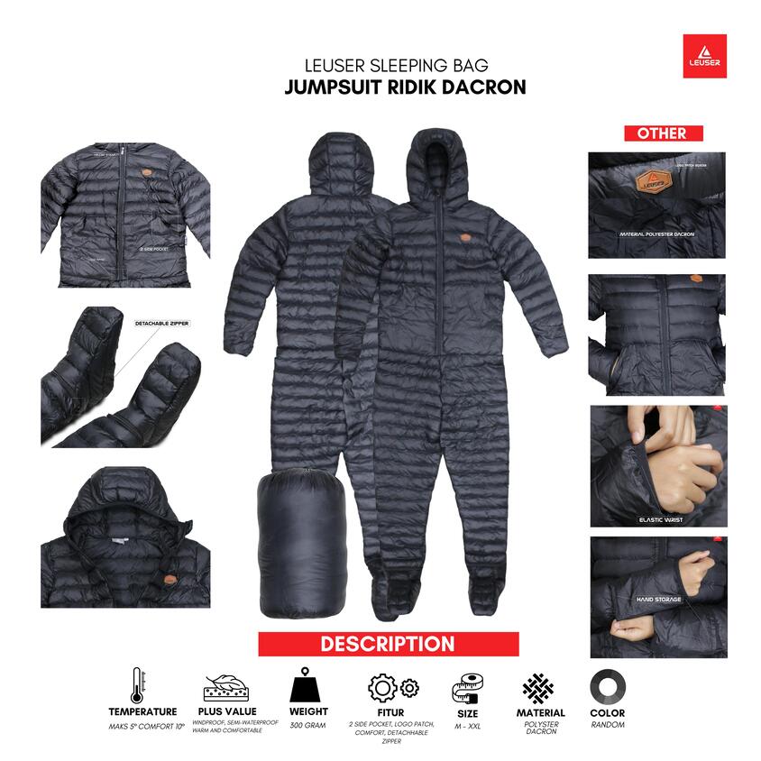 SLEEPING BAG JUMPSUIT RIDDIK DACRON