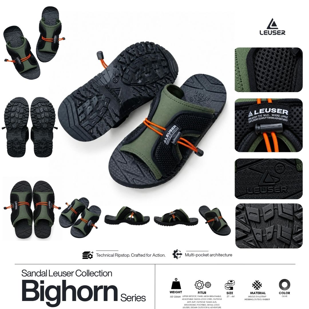 SANDAL LEUSER BIGHORN OLIVE 
