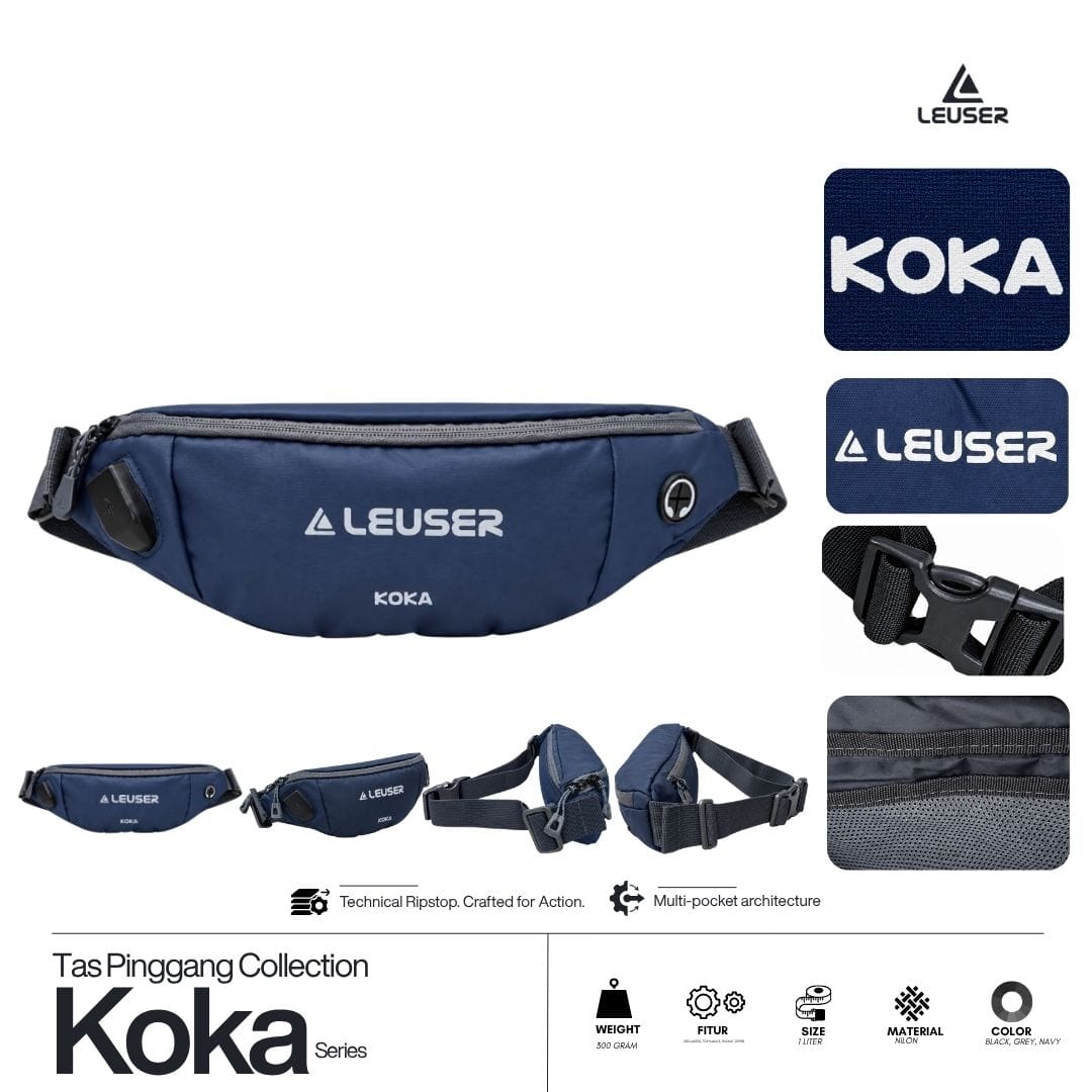 TAS PINGGANG KOKA BLACK	